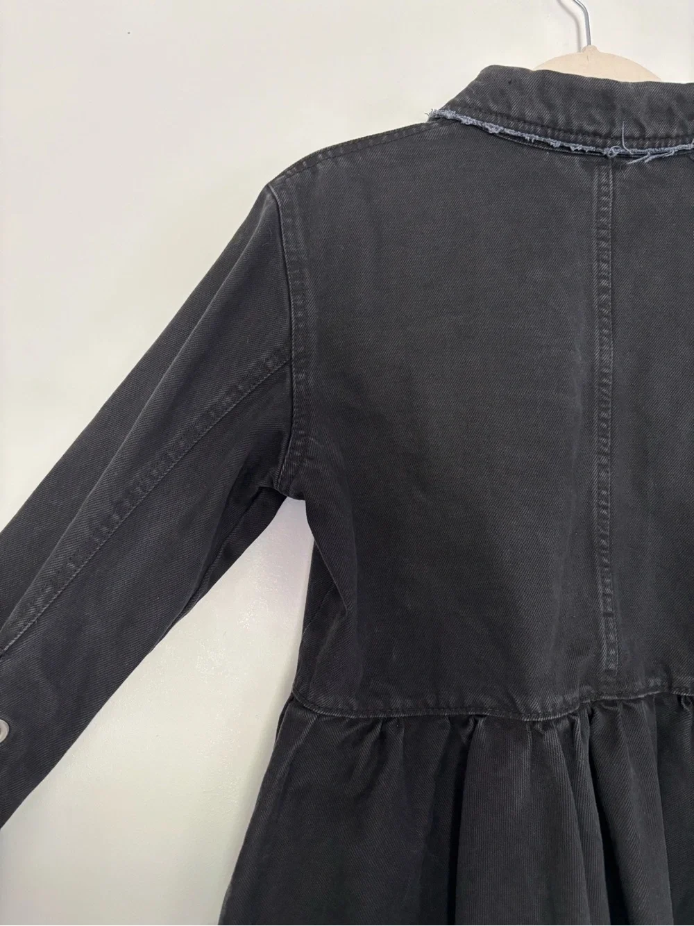 Free People Willow Black Denim Peplum Jacket Size XS-Small Grunge Whimsigoth A93 - Picture 16 of 16